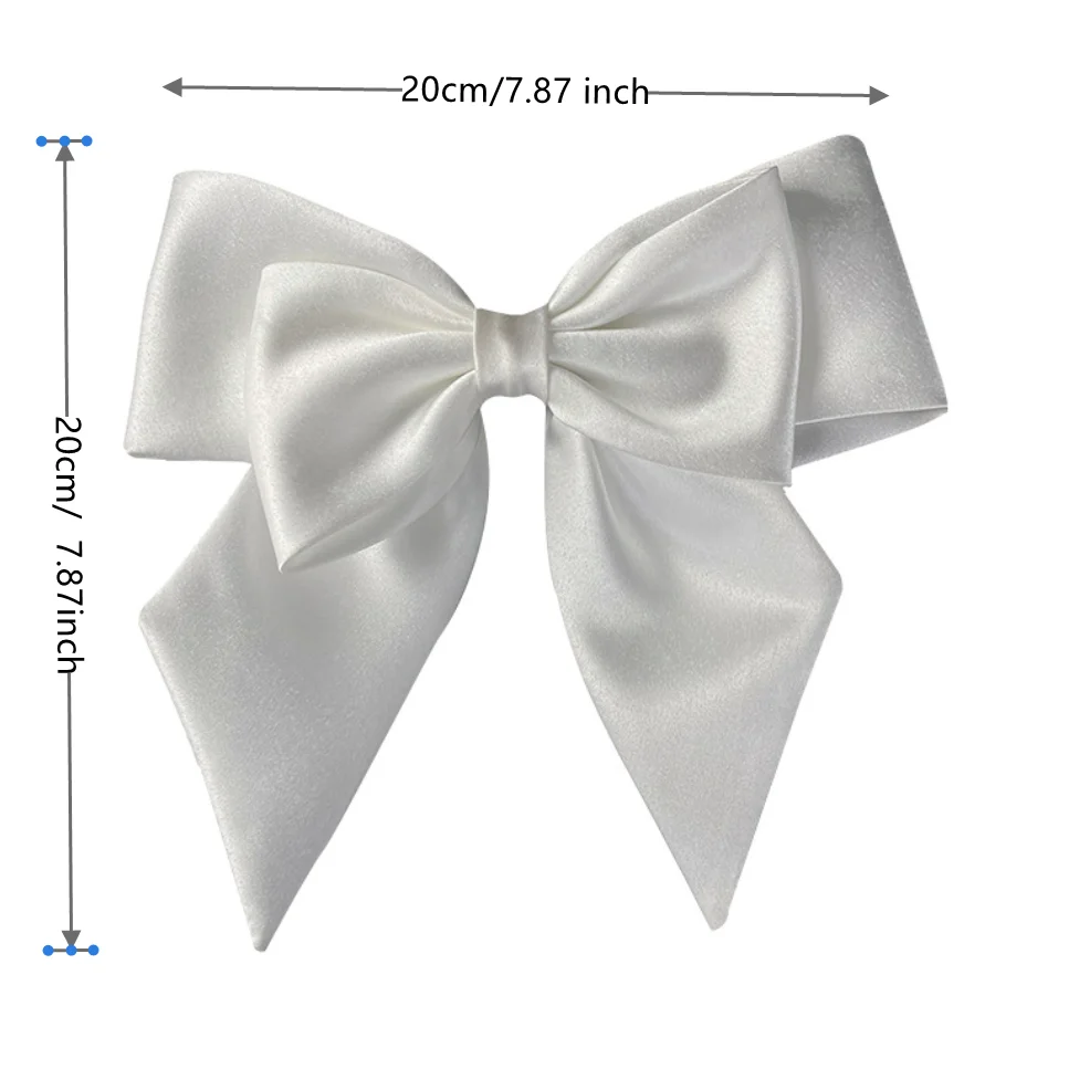 Satin Bowknot Hair Clips For Women Pearl Large Bow Barrettes Hairpins Hair Accessories Party Prom Wedding Hairclip Headdress