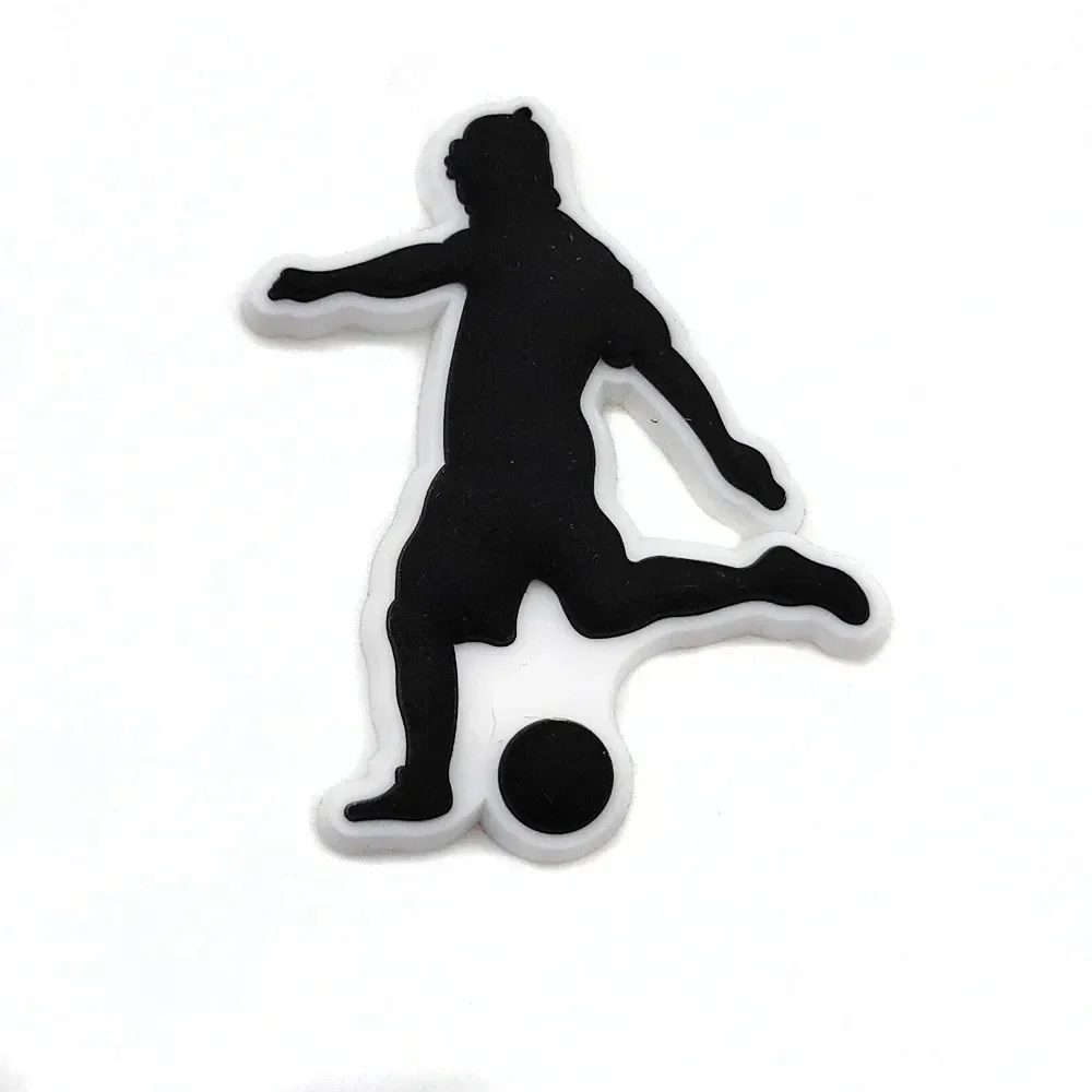 18PCS Soccer Sports Theme Hole Shoes Charms Packs Decoration Set Boys Men Football Style Buckle Slipper Sandals Shoe Accessories