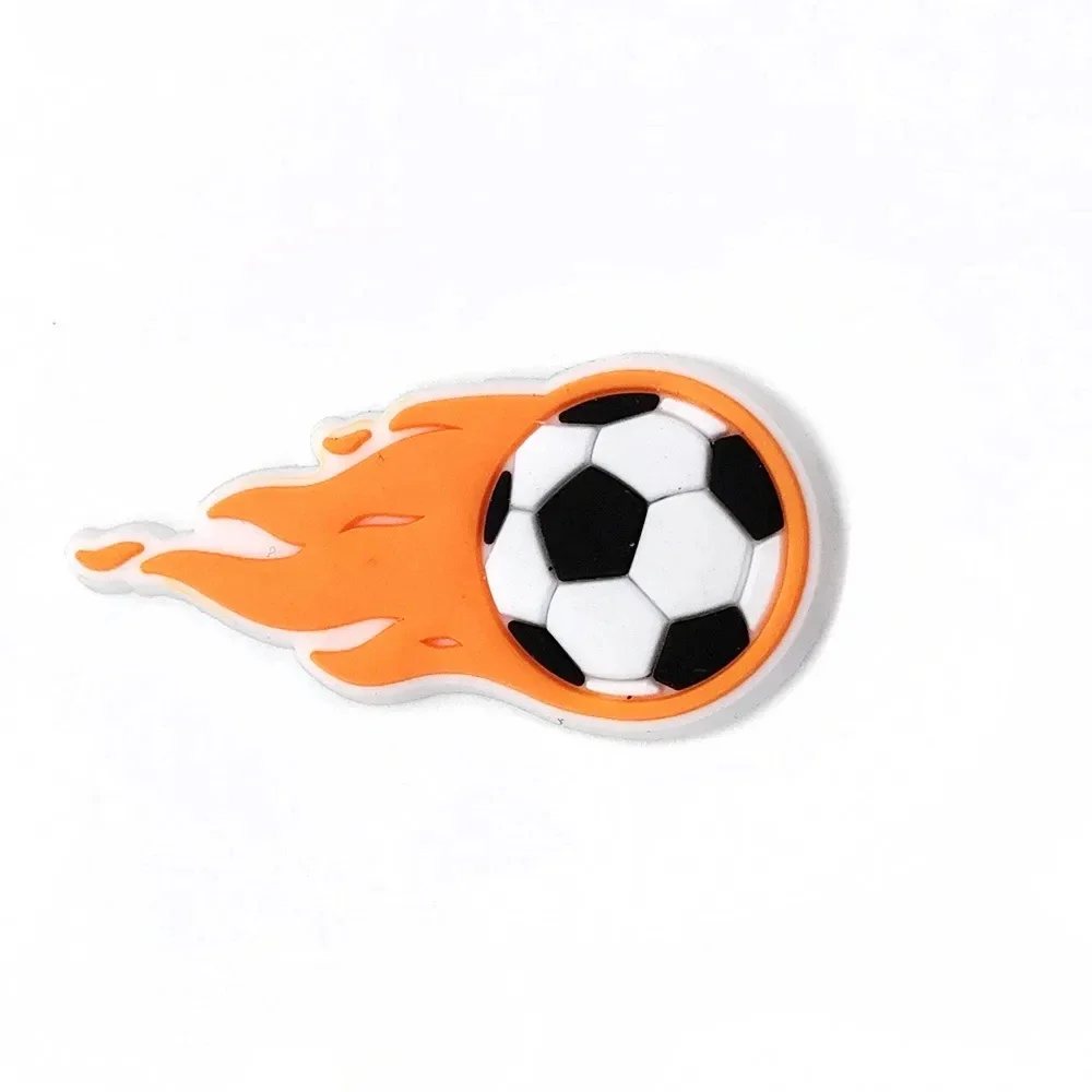 18PCS Soccer Sports Theme Hole Shoes Charms Packs Decoration Set Boys Men Football Style Buckle Slipper Sandals Shoe Accessories