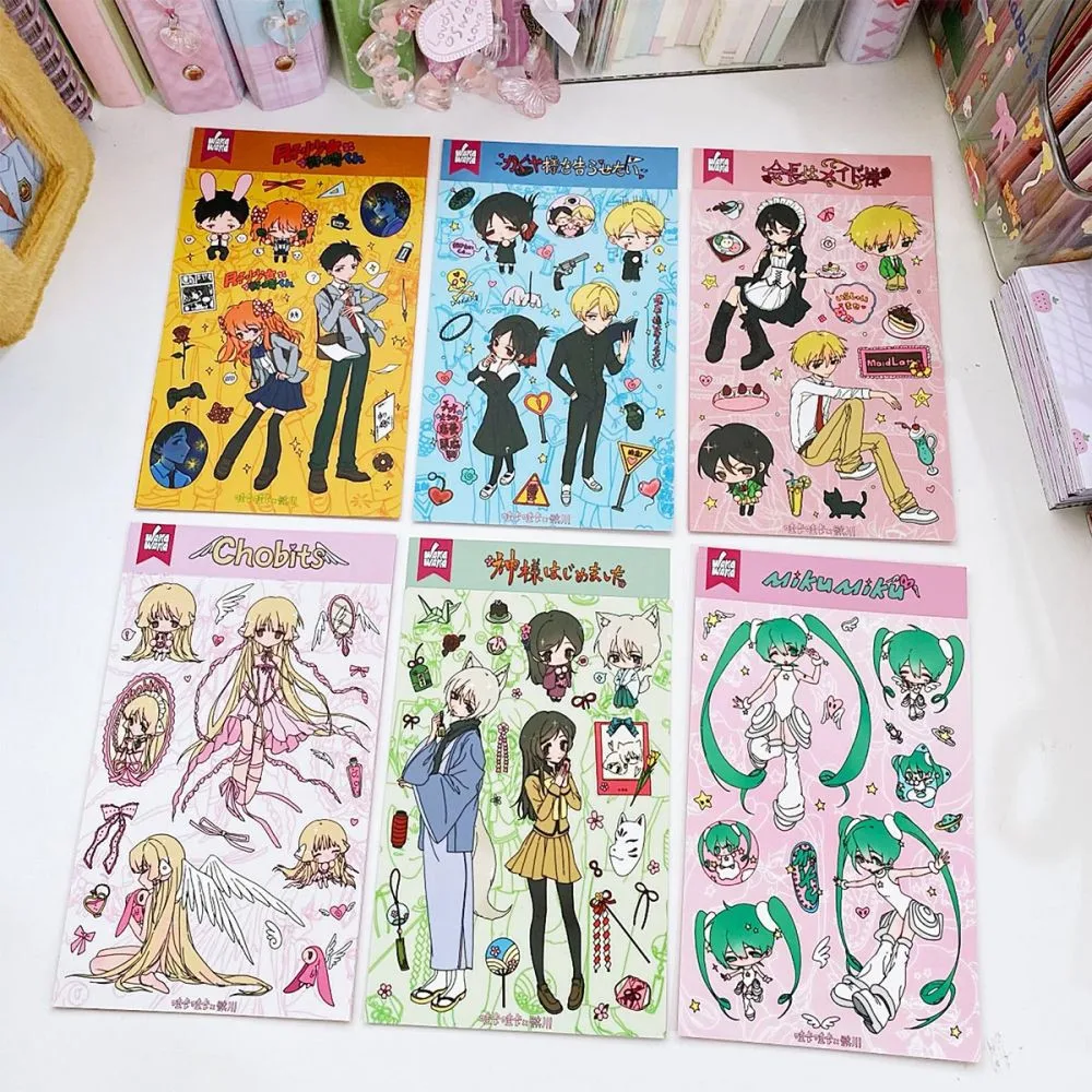 1Pc SCRAPBOOK Decorative Character STICKER Japanese Style Girl Sticker Decals For Journaling Scrapbooking Diy Arts Crafts Album