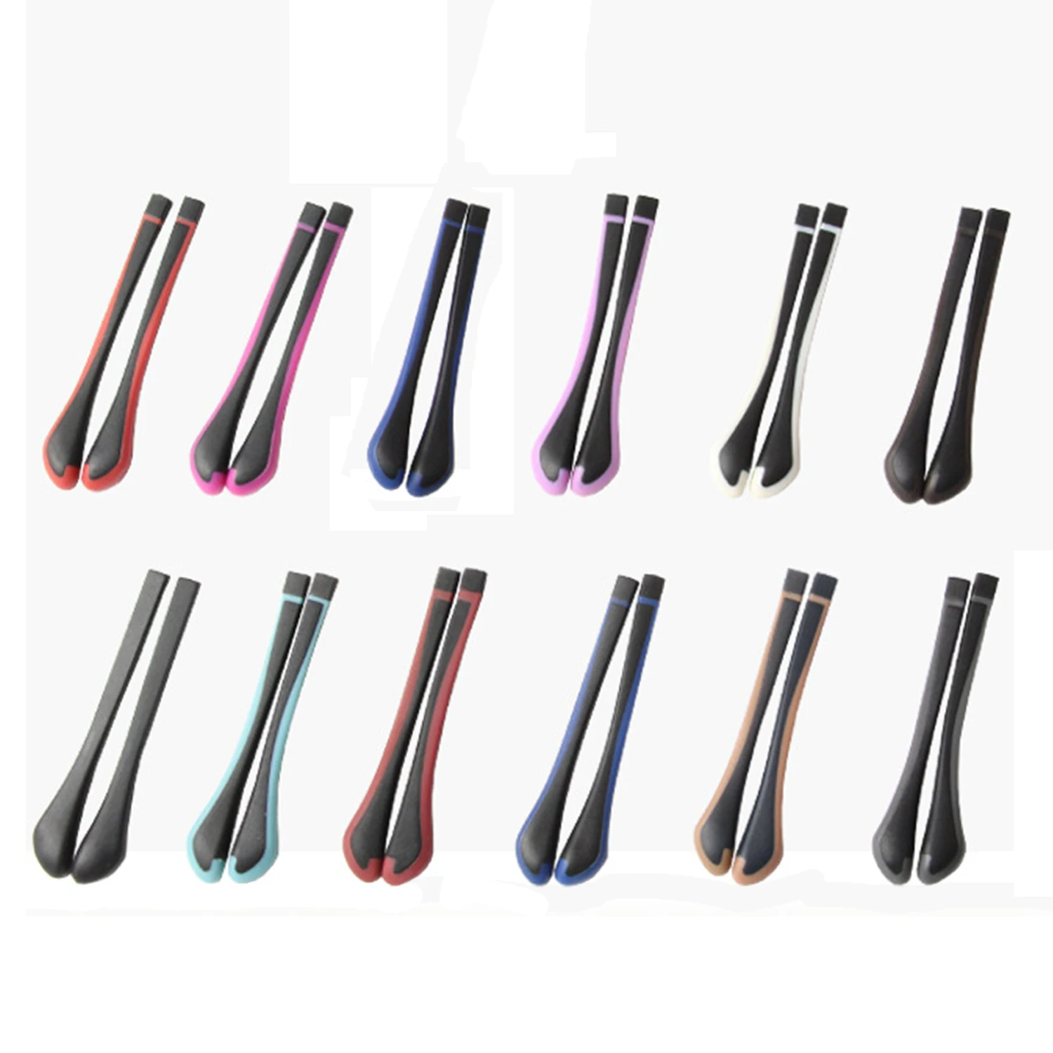 1Pair Silicone Rubber Eyeglasses Temple Tip Holder Replacement New Fashion Eyeglasses Temple Bar Sleeves For Men And Women