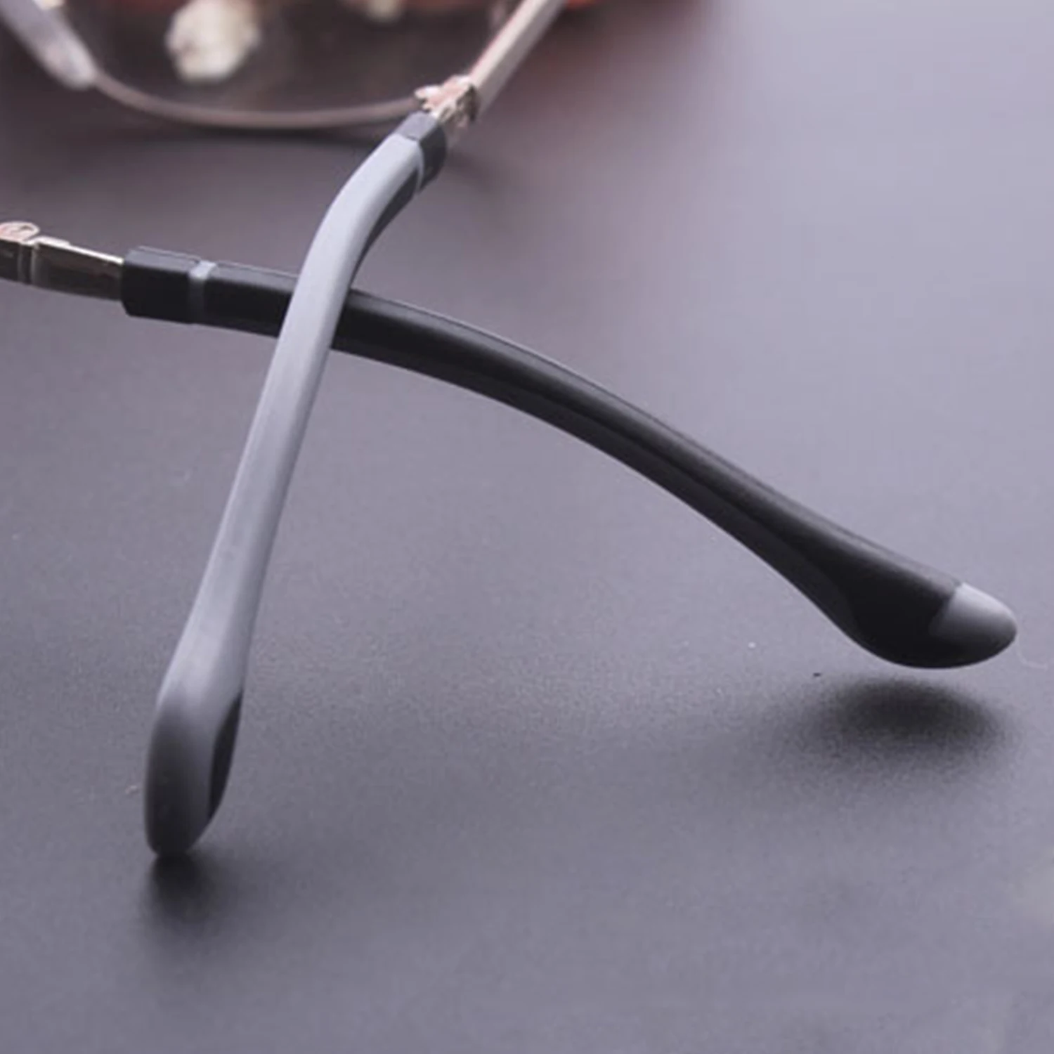 1Pair Silicone Rubber Eyeglasses Temple Tip Holder Replacement New Fashion Eyeglasses Temple Bar Sleeves For Men And Women