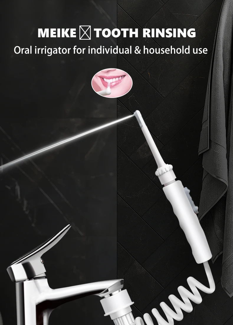 New Water Dental Flosser Faucet Oral Irrigator Floss Dental Irrigator Dental Pick Oral Irrigation Teeth Cleaning Machine