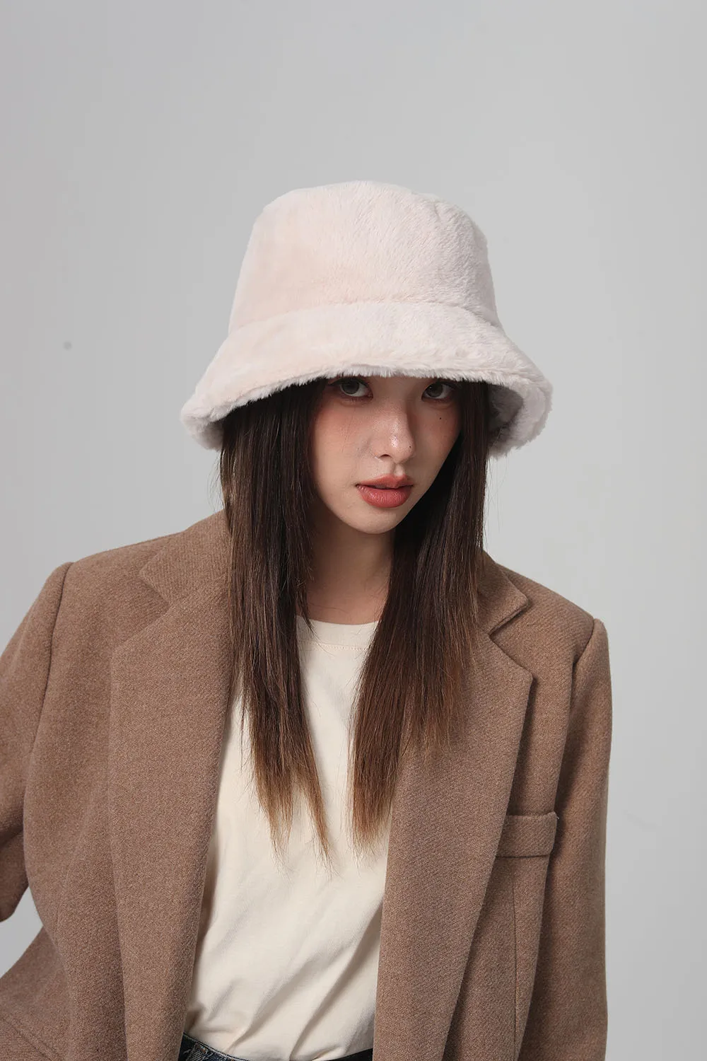 2024 NEW Funny Fashion Autumn Winter Leopard Fur Bucket Hat Sheep Ear Ball Plush Fisherman Hat Soft Warm Thick Basin Bucket Hats