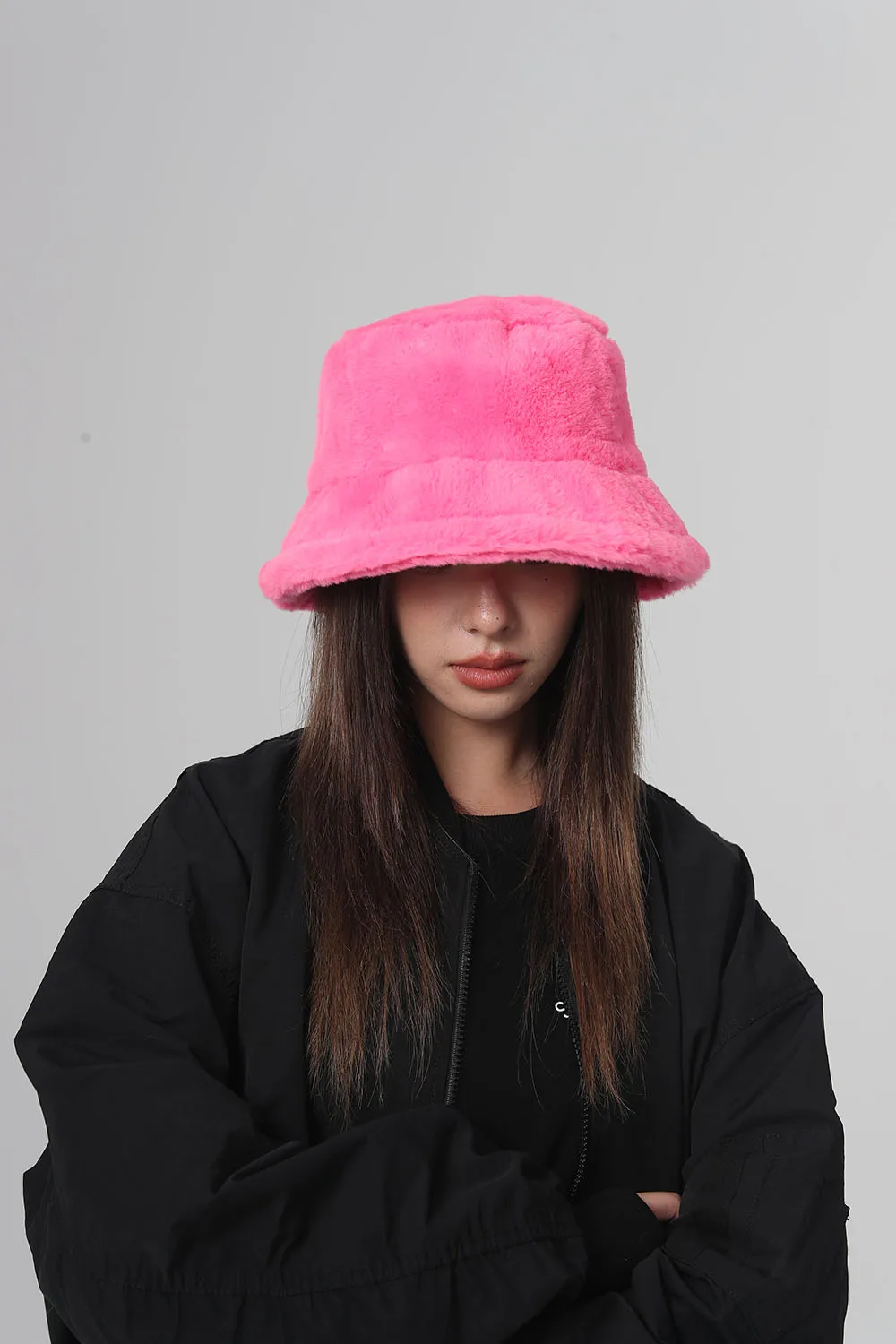 2024 NEW Funny Fashion Autumn Winter Leopard Fur Bucket Hat Sheep Ear Ball Plush Fisherman Hat Soft Warm Thick Basin Bucket Hats