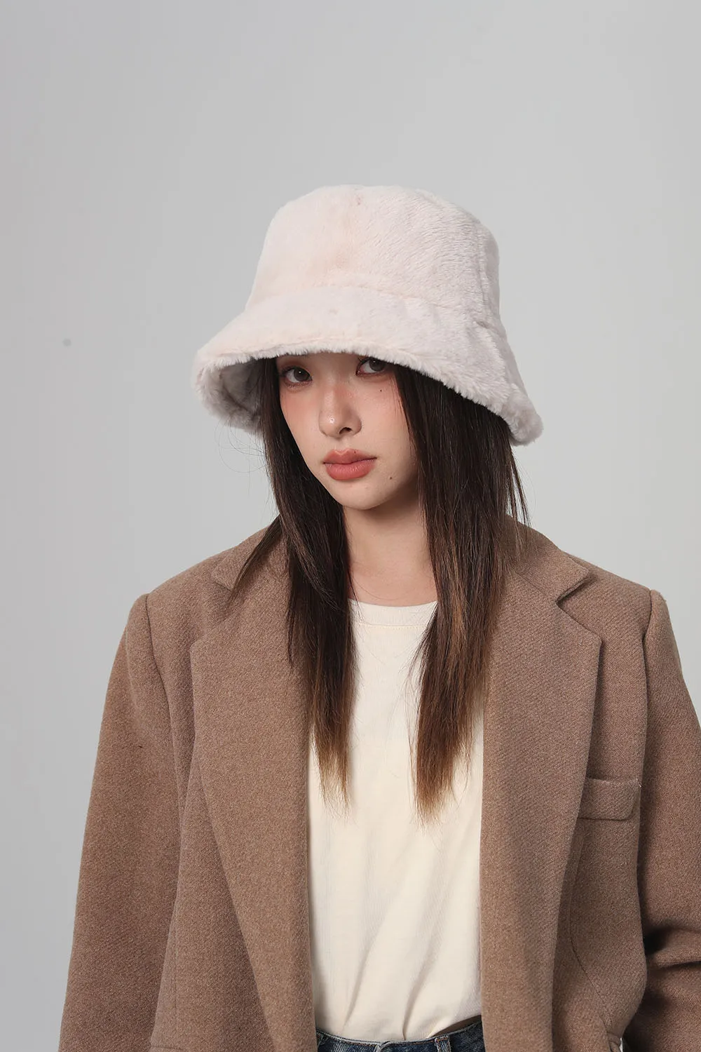 2024 NEW Funny Fashion Autumn Winter Leopard Fur Bucket Hat Sheep Ear Ball Plush Fisherman Hat Soft Warm Thick Basin Bucket Hats