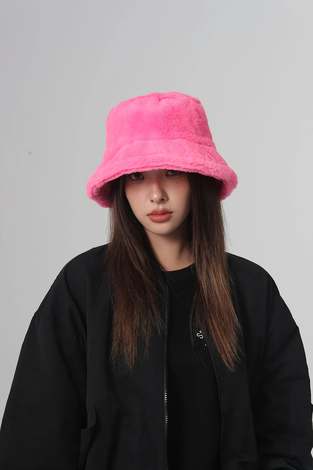 2024 NEW Funny Fashion Autumn Winter Leopard Fur Bucket Hat Sheep Ear Ball Plush Fisherman Hat Soft Warm Thick Basin Bucket Hats