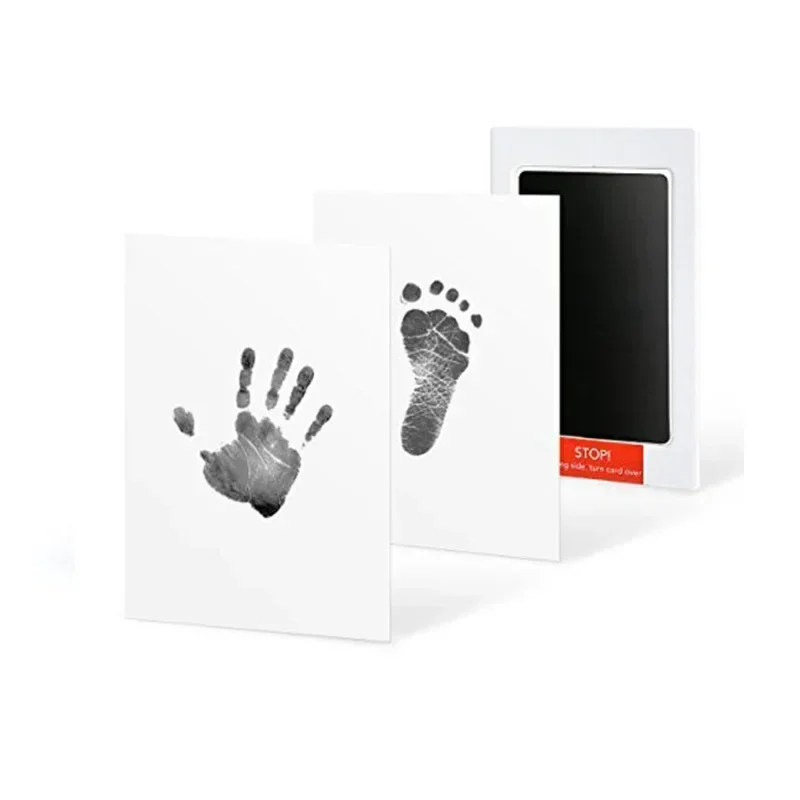 2 Set Baby Handprint Footprints Ink Pads Safe Non-toxic No-Touch Skin Inkless Inkpad Kits Pet Cat Dog Paw Prints Souvenirs Gifts