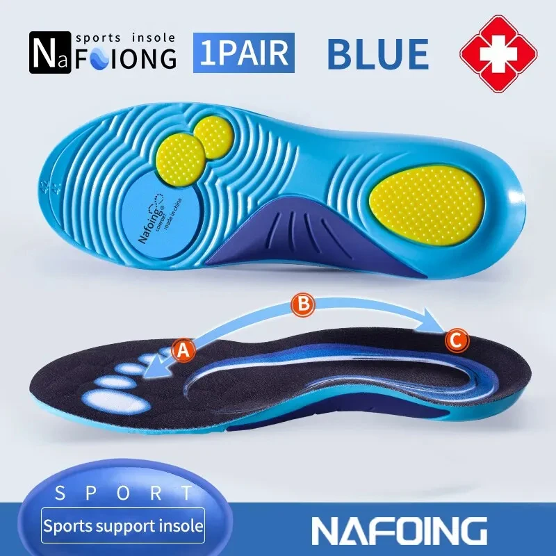Sport Insoles for Shoes Sole Shock Absorption Deodorant Breathable Cushion Running Insoles for Feet Man Women Orthopedic Insoles
