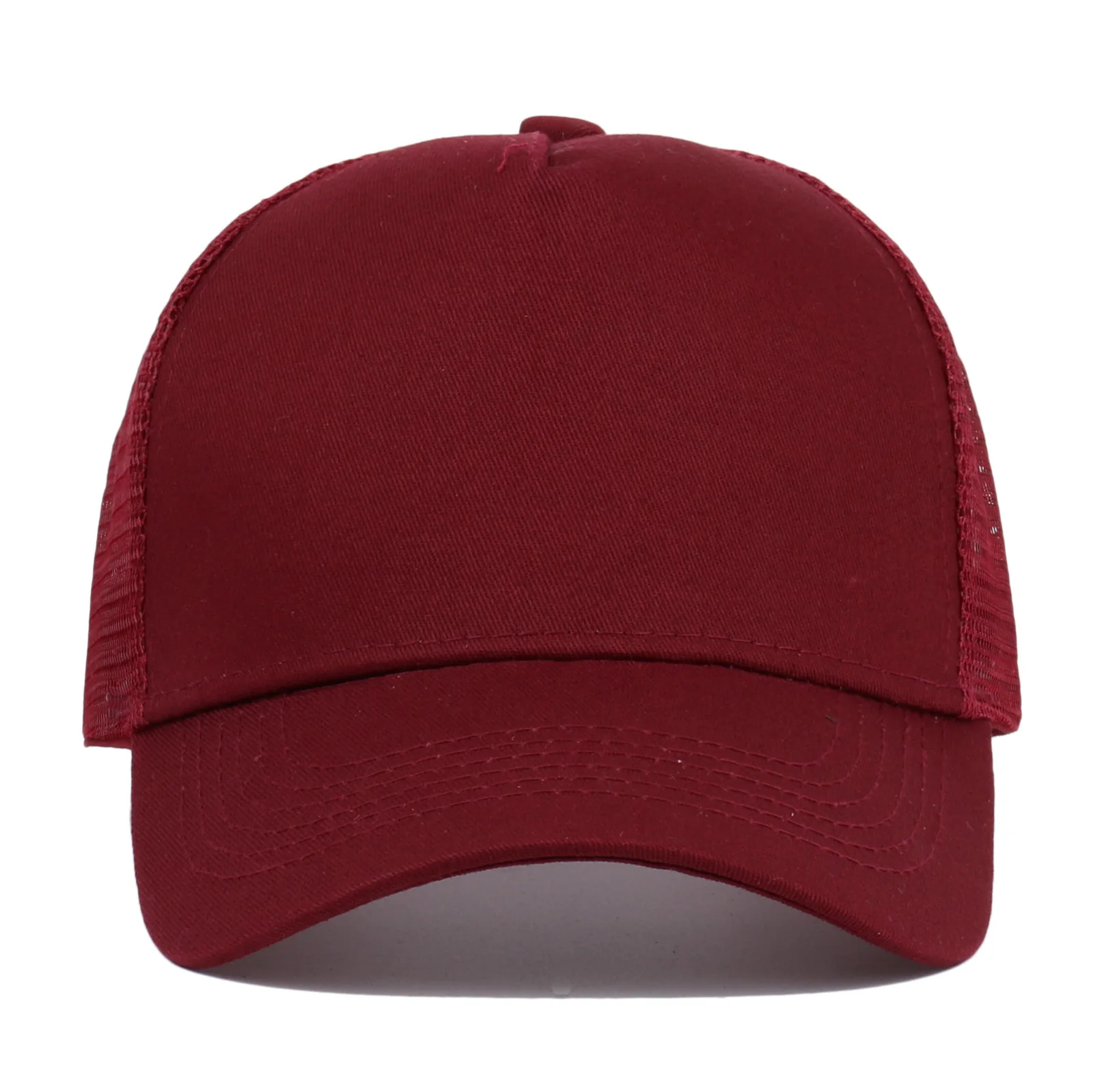 Custom Logo 5 Panel Baseball Cap For Women Men Cotton Embroidery Print Text Trucker Dad Hat Summer Outdoor Casual Mesh Hats