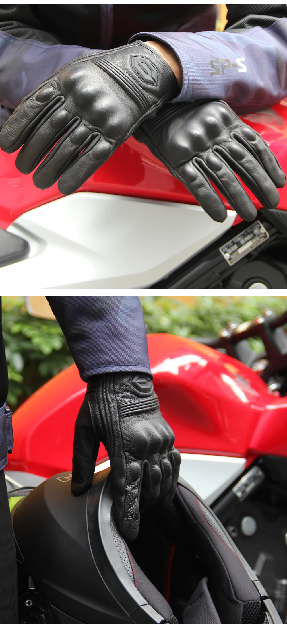 Motorcycle Leather Gloves Retro Motorcyclist Gloves Men Women Vintage Moto Motocross Gloves Motorcycle Accessories