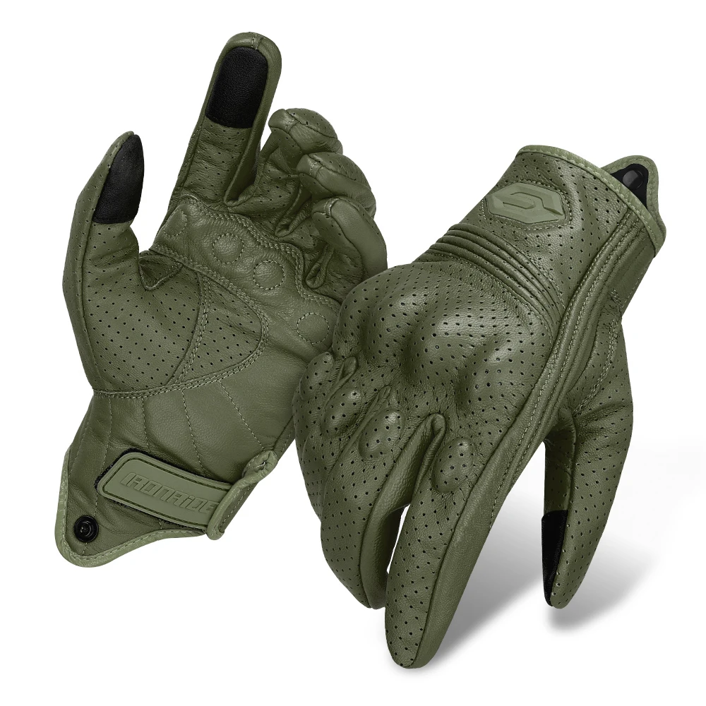 Motorcycle Leather Gloves Retro Motorcyclist Gloves Men Women Vintage Moto Motocross Gloves Motorcycle Accessories