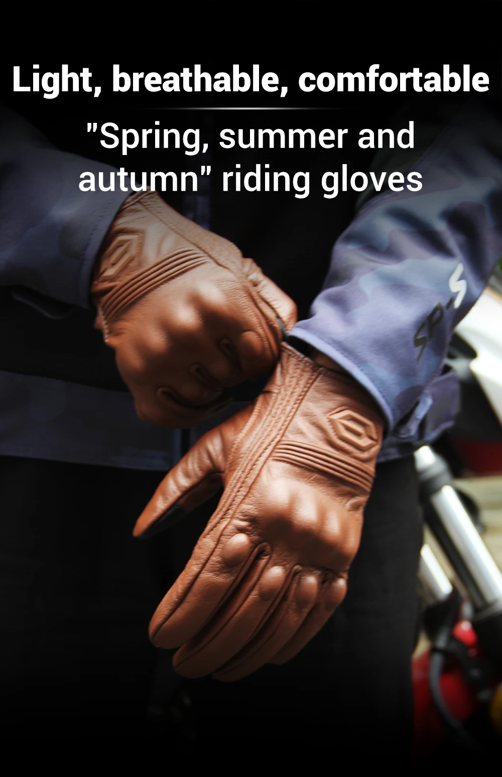 Motorcycle Leather Gloves Retro Motorcyclist Gloves Men Women Vintage Moto Motocross Gloves Motorcycle Accessories
