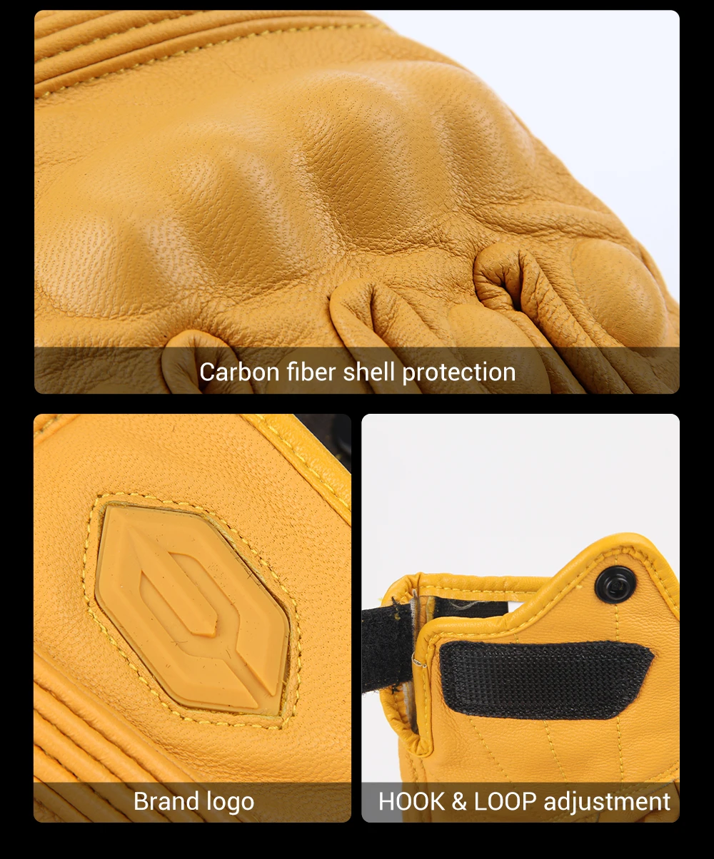 Motorcycle Leather Gloves Retro Motorcyclist Gloves Men Women Vintage Moto Motocross Gloves Motorcycle Accessories