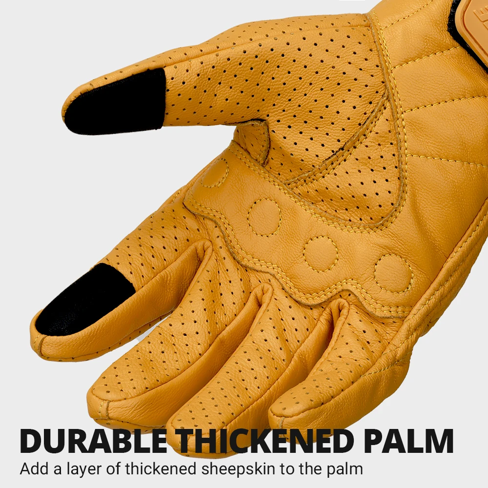 Motorcycle Leather Gloves Retro Motorcyclist Gloves Men Women Vintage Moto Motocross Gloves Motorcycle Accessories