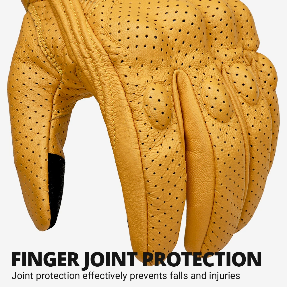 Motorcycle Leather Gloves Retro Motorcyclist Gloves Men Women Vintage Moto Motocross Gloves Motorcycle Accessories