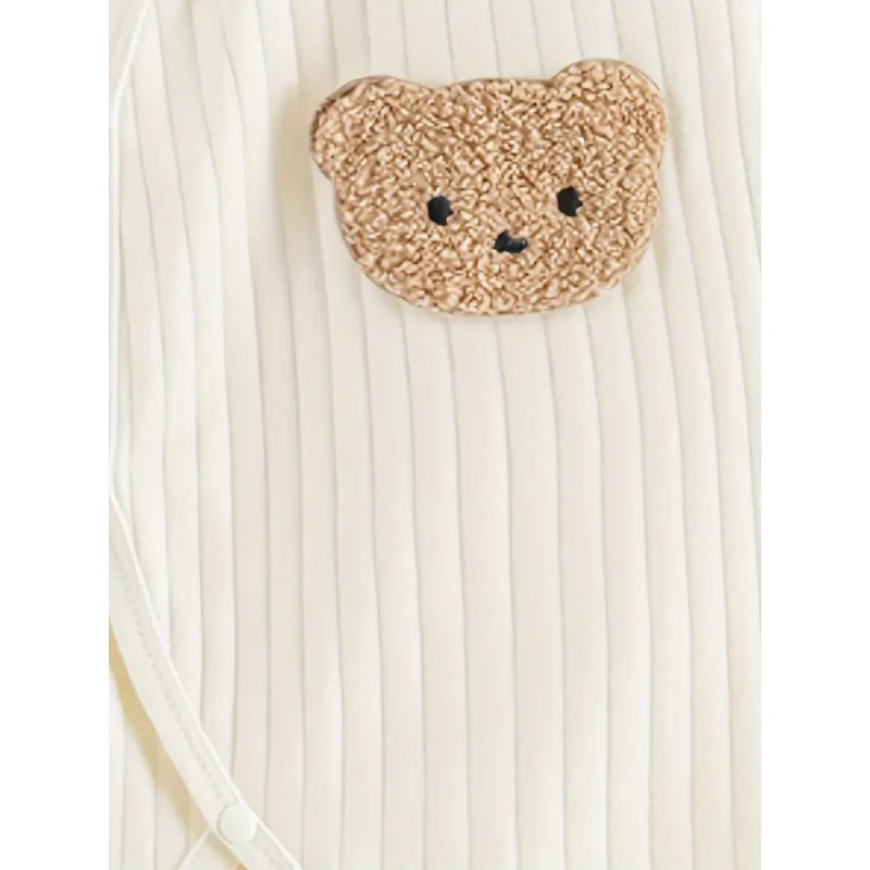 All Seasons Cute Infant Newborn Baby Romper Baby Boy Girl Cartoon Bear Cotton Jumpsuit with Hat