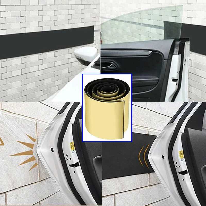 250x20cm Car Door Garage Protective Rubber Wall Guard Bumpers Safety Parking Car Door Protector Cotton Sealing Strips Wall Guard