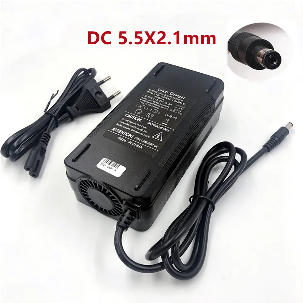58.8V 3A Charger For 14S 48V 52V Lithium Battery Pack For 58.8V3A Li-ion Battery Charger High Quality Strong With Cooling Fan