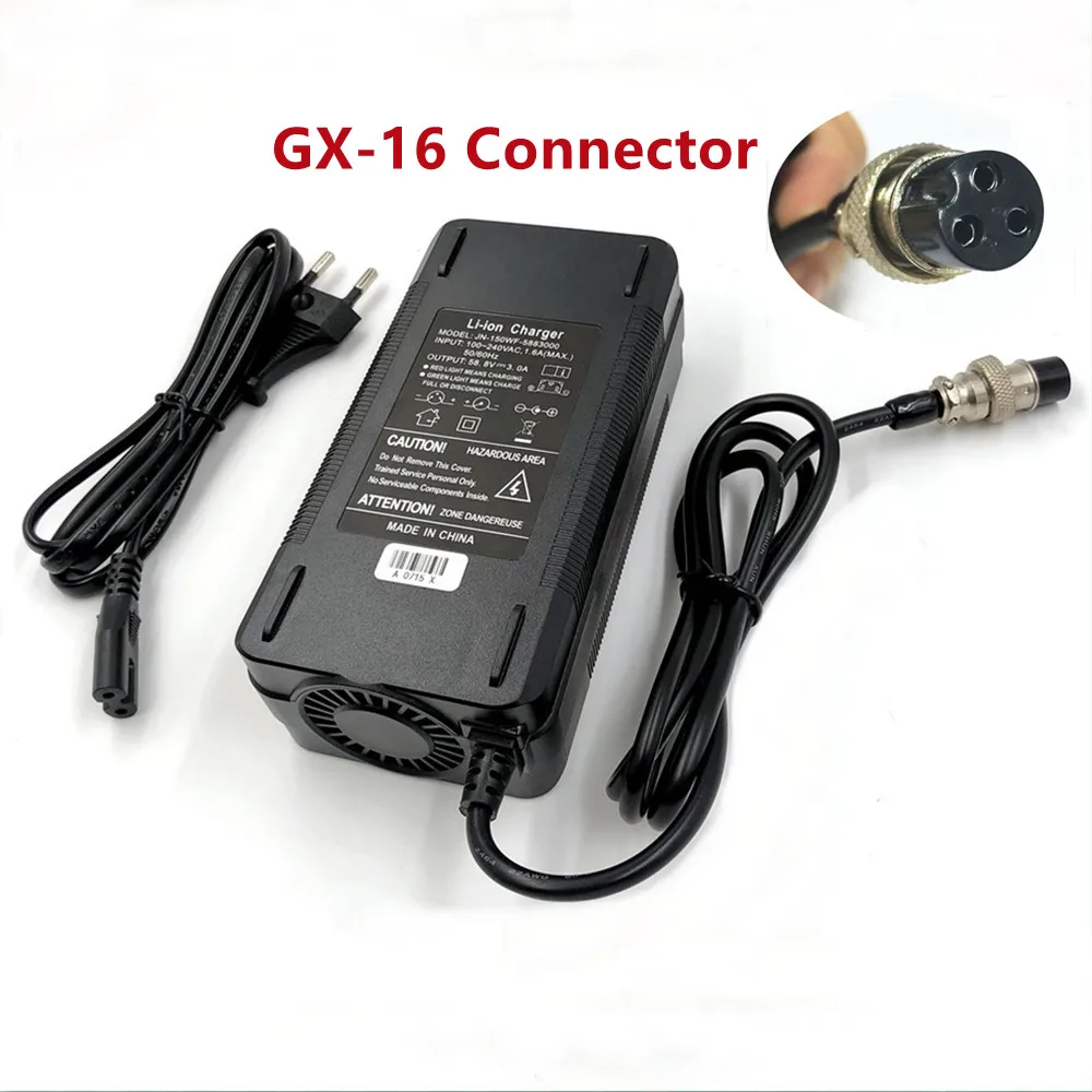 58.8V 3A Charger For 14S 48V 52V Lithium Battery Pack For 58.8V3A Li-ion Battery Charger High Quality Strong With Cooling Fan
