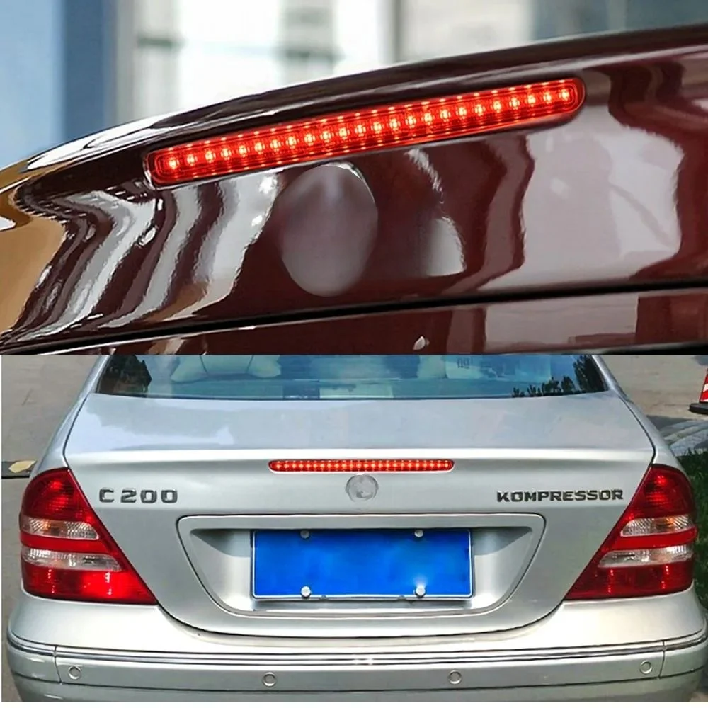 Car Rear Stop Tail Lamp Third Brake Light 2038201456 Fit for Mercedes Benz W203 2000-2007 Rear Trunk Replacement Red LED Light