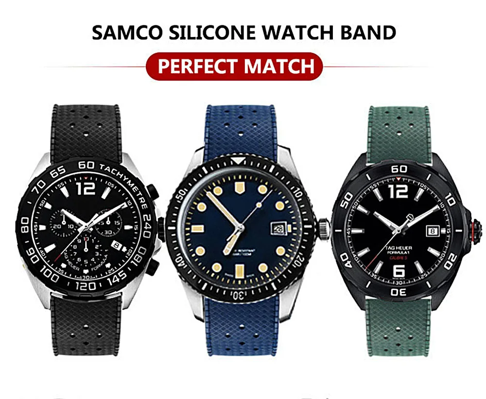 Tropical Silicone Watch Band Quick Release Watch Band 18mm 20mm 22mm Rubber Tropic Smart Watch Strap Waterpfroof Muti-Color