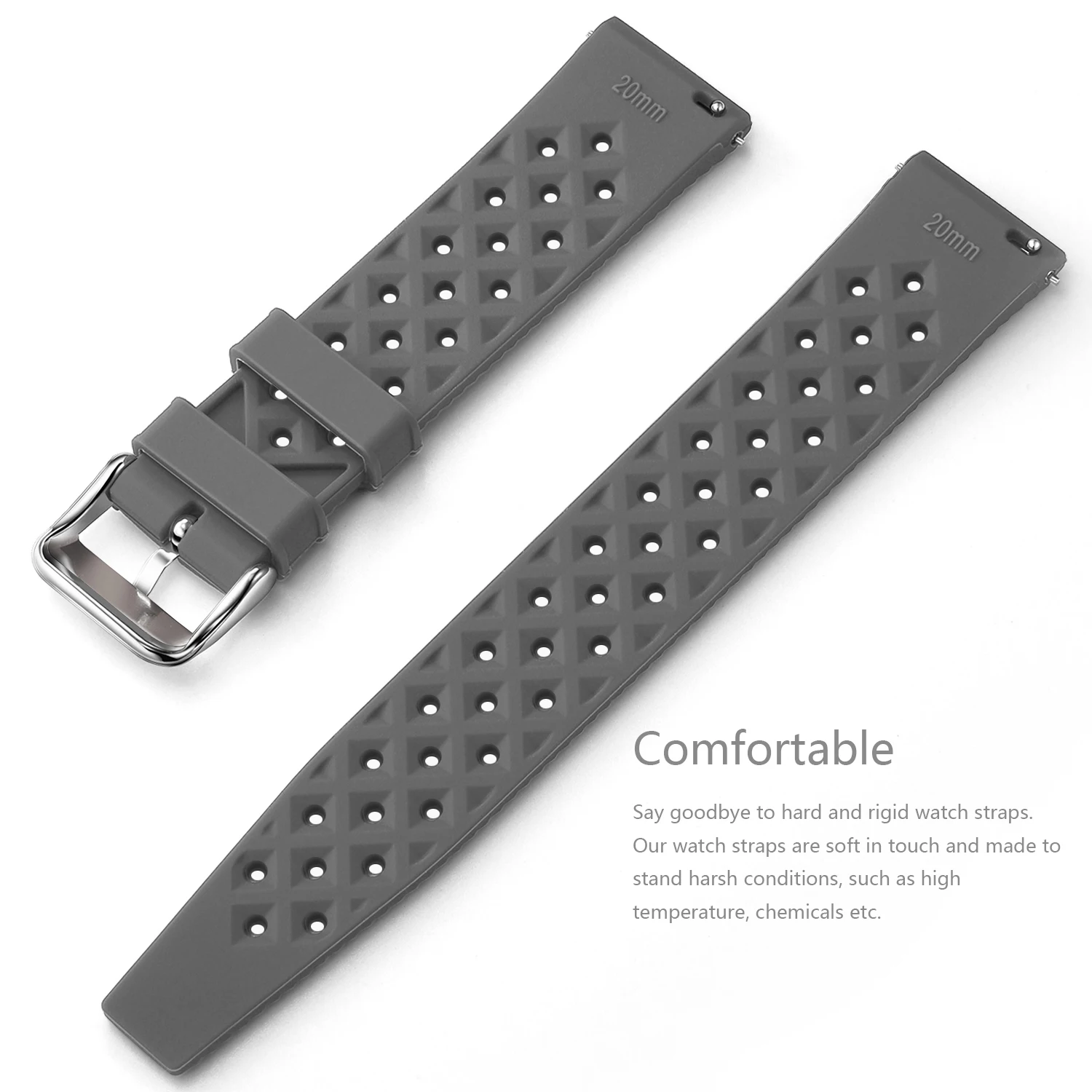 Tropical Silicone Watch Band Quick Release Watch Band 18mm 20mm 22mm Rubber Tropic Smart Watch Strap Waterpfroof Muti-Color