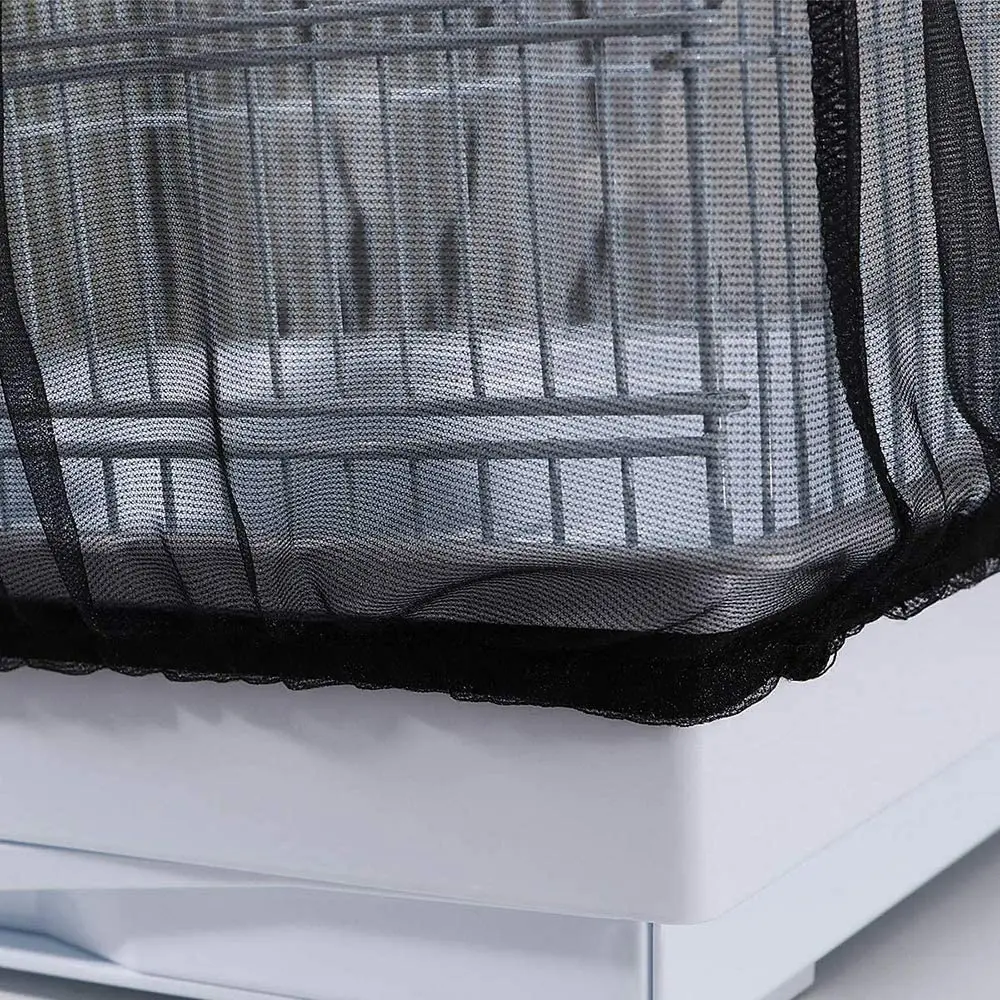 Universal Bird Cage Seed Catcher Guard Net Cover Parrot Nylon Mesh Net Cover Airy Cage Net Stretchy Skirt for Round Square Cages
