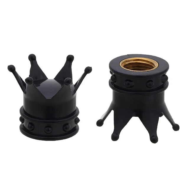 2/4pcs/lot Bicycle Tire Valve Caps Universal Dustproof Gold Crown Tyre Wheel Stem Air Valve Caps Tire Valve Auto Truck Bike HOT