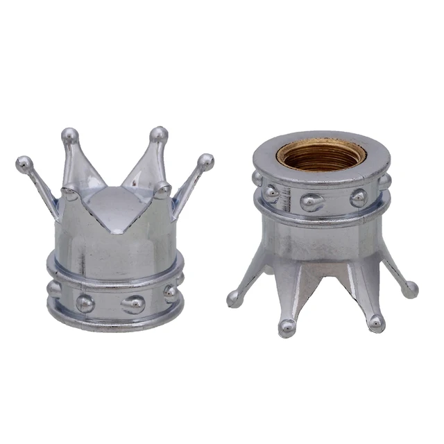 2/4pcs/lot Bicycle Tire Valve Caps Universal Dustproof Gold Crown Tyre Wheel Stem Air Valve Caps Tire Valve Auto Truck Bike HOT
