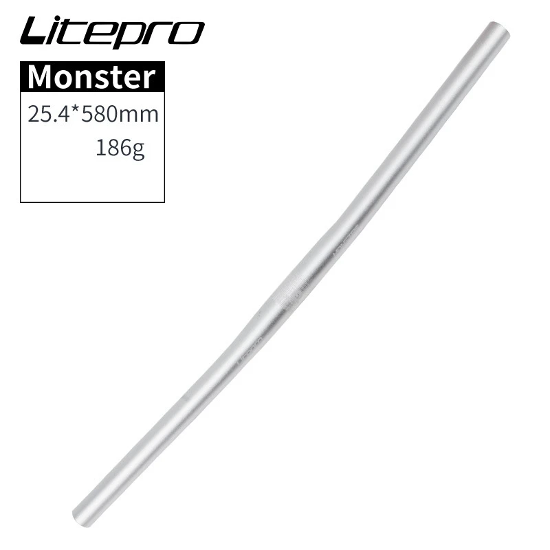 Litepro Monster Folding Bike Horizontal 25.4*540/580mm Aluminium Alloy Ultra Light Handlebars Bicycle Parts