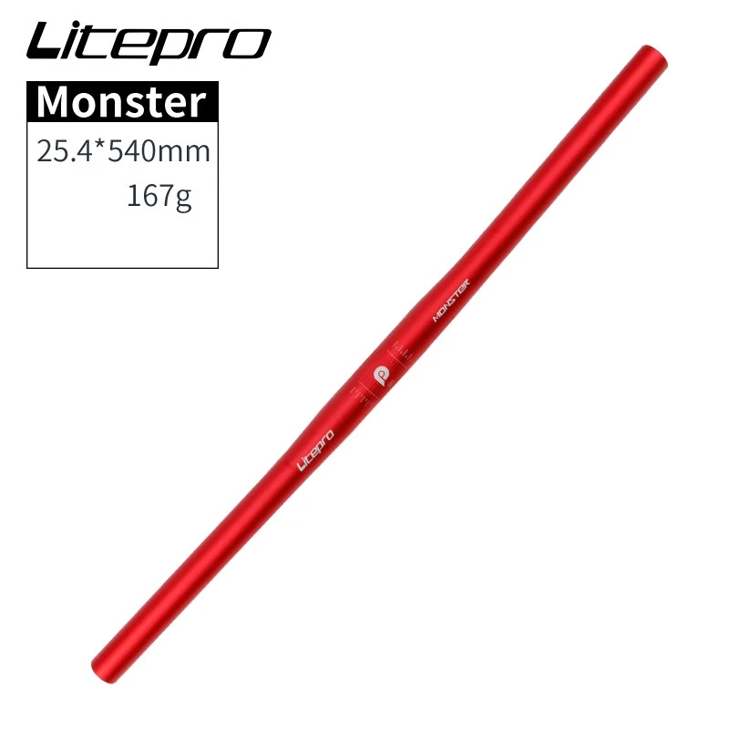 Litepro Monster Folding Bike Horizontal 25.4*540/580mm Aluminium Alloy Ultra Light Handlebars Bicycle Parts