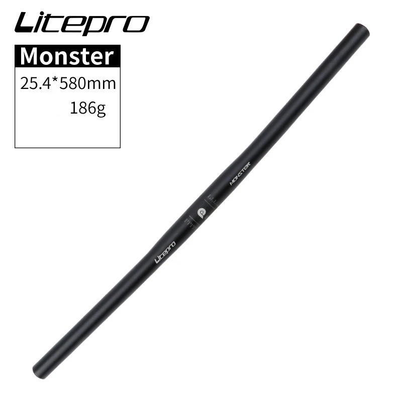 Litepro Monster Folding Bike Horizontal 25.4*540/580mm Aluminium Alloy Ultra Light Handlebars Bicycle Parts