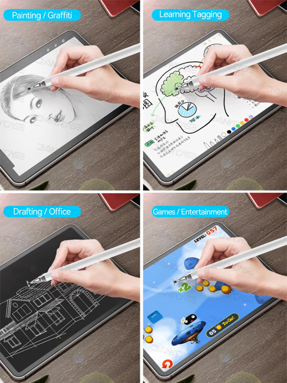 2 in 1 Universal Stylus Pen For Tablet Mobile Android ios Phone iPad Accessories Drawing Tablet Capacitive Screen Touch Pen
