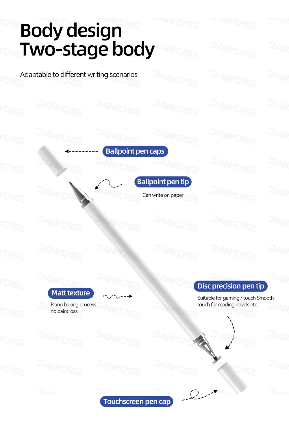 2 in 1 Universal Stylus Pen For Tablet Mobile Android ios Phone iPad Accessories Drawing Tablet Capacitive Screen Touch Pen