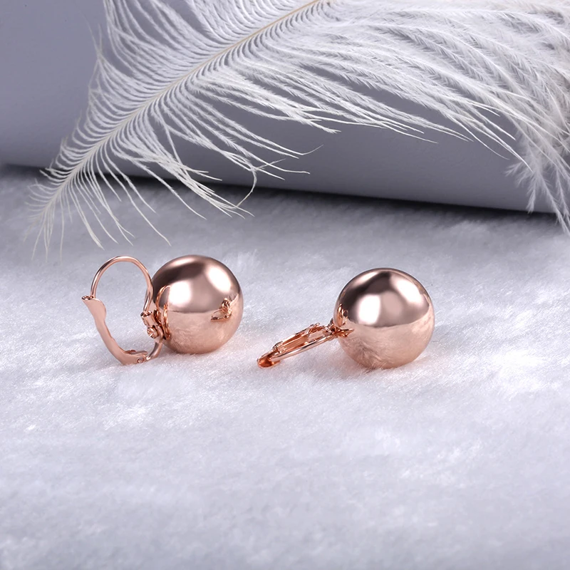 Smooth Ball-Shape Drop Dangle Earring for Women Creative White/Golden/Rosegold Pandent Earring Charming Female Ear 2024 New Hot