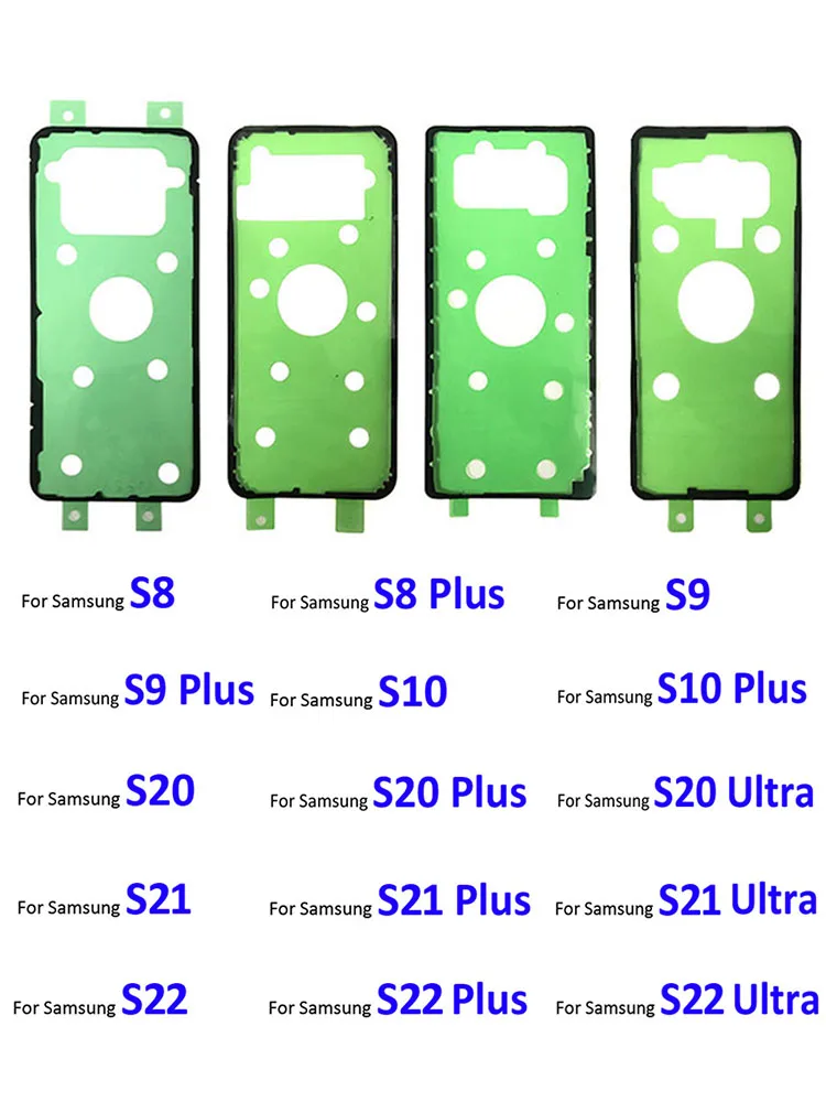 Back Battery Cover Door sticker Adhesive Tape Waterproof For Samsung S10 S10E S20 S21 S22 S23 Plus Ultra Fe