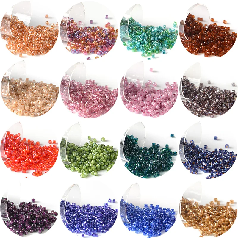 1.6mm Miyuki Delica Glass Japanese Beads Color-Lined 10g Crystal Seed Beads For Jewelry Making Bracelet Diy