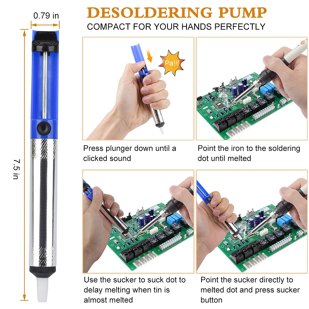2 in 1 750W Hot Air Gun LCD Digital Display Welding Rework Station for Cell-phone BGA SMD IC Repair Soldering Iron Station 8898