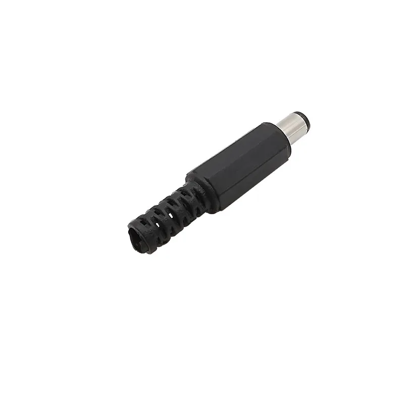 10Pcs/lot DC Power Male Plug 5.5mm x 2.1mm Connector Soldering Type DIY Electrical Wire DC Power Plug Jack Adapter 5.5x2.1mm