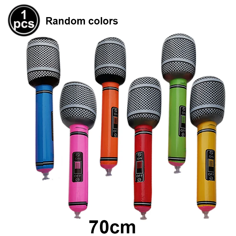 Microphone Balloons Karaoke Inflatable Speaker For 80s 90s Party Decor Boy Rapper Hip Hop Birthday Party Music Mike Ballon Toy
