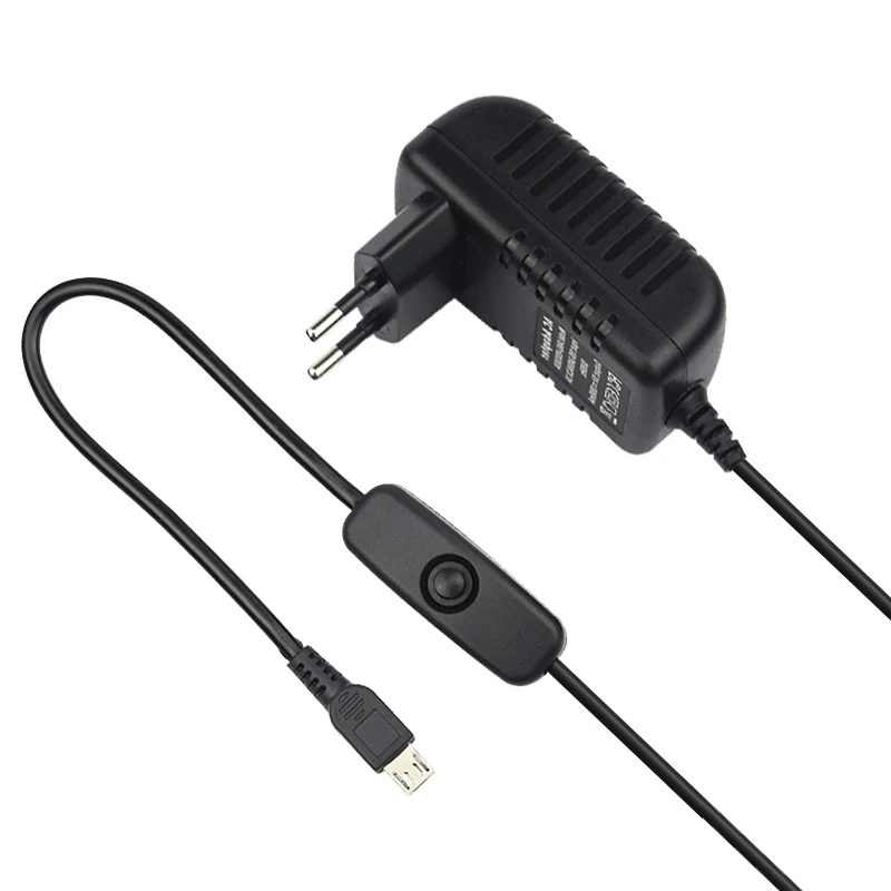 5V 3A Raspberry Pi 3 Model B+ Power Supply Micro USB Port Power Adapter AC Switch EU UK AU US Plug Charger for Raspberry Pi 3B