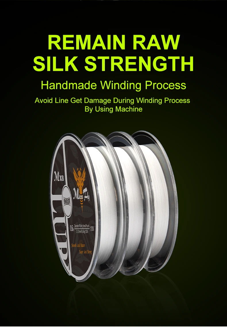 Kingdom Micro Fly THINNER Fishing Lines 100m 4 Strands Braided PE Japan Monofilament Set Leader Line for Carp Fishing Wire