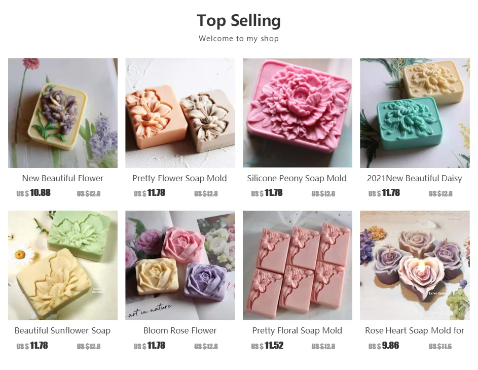 GreatMold 3D Pretty Flower Rose Silicone Mold Bouquet of Roses Soap Molds Epoxy Resin Mold Clay Chocolate Scented Candle Mould