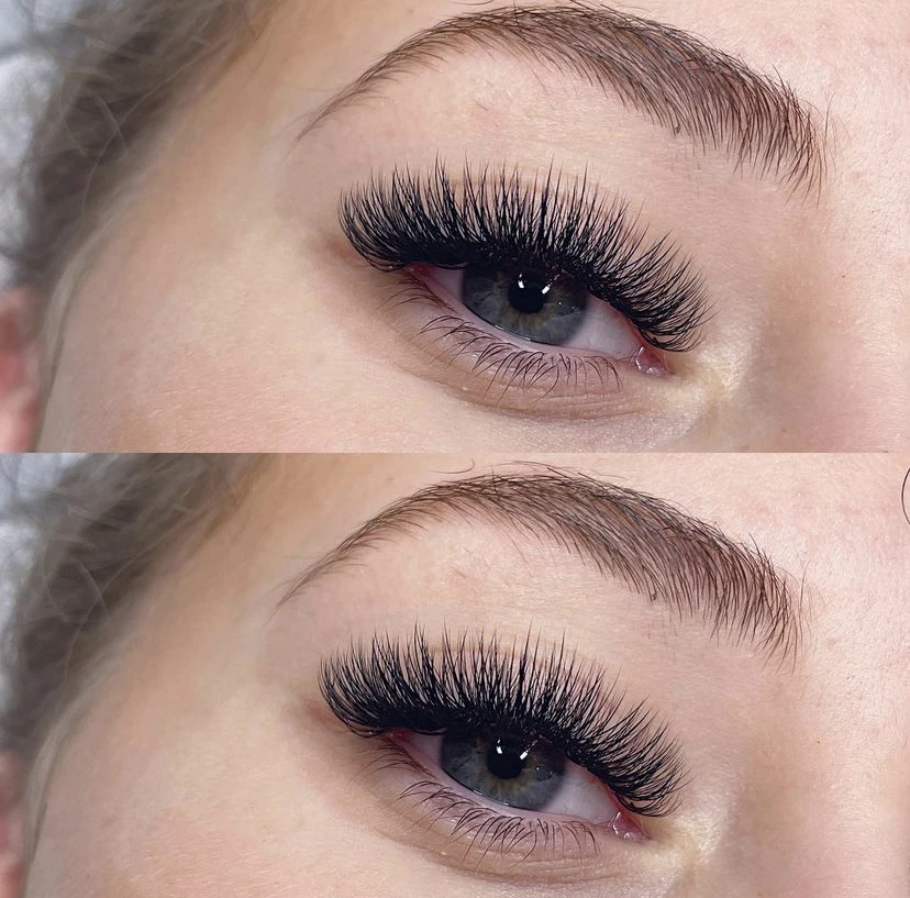 Fadvan Ellipse Flat Eyelash 0.15/0.20 Silk Classic Individual Lashes Extension Natural Faux Mink Eyelashes Wire Matte Black