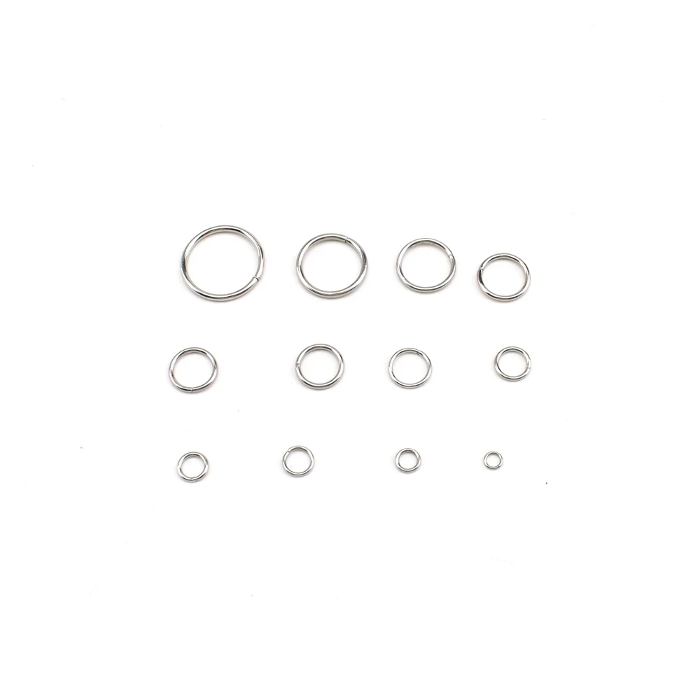 50-200Pcs 3-14mm Stainless Steel Accessories Open Jump Rings For Jewelry Making Connectors Split Ring Findings Supplies