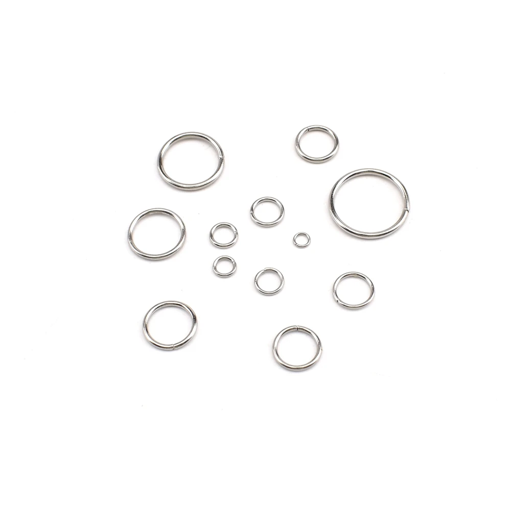 50-200Pcs 3-14mm Stainless Steel Accessories Open Jump Rings For Jewelry Making Connectors Split Ring Findings Supplies