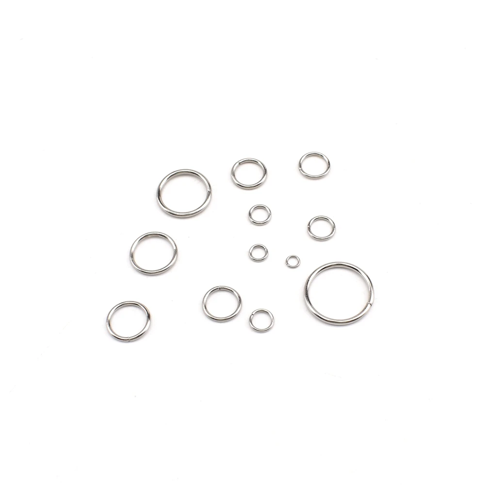 50-200Pcs 3-14mm Stainless Steel Accessories Open Jump Rings For Jewelry Making Connectors Split Ring Findings Supplies