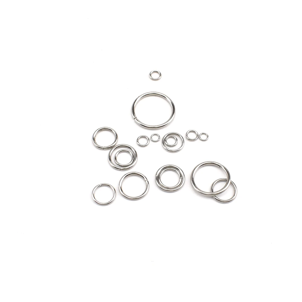 50-200Pcs 3-14mm Stainless Steel Accessories Open Jump Rings For Jewelry Making Connectors Split Ring Findings Supplies