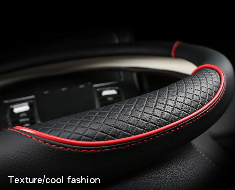 Car Steering Wheel Cover Leather 38cm For Toyota Corolla Fortuner Sequoia Auris Avensis YARIS Vios Celica 86 Rav4 4Runner C-HR